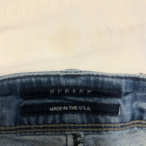 3/$25 ❥ Hudson Size 27 Skinny Mid-Rise Distressed Medium Mid Wash Blue Jeans - Picture 10 of 13
